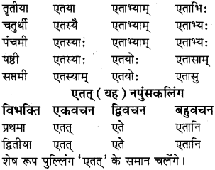 RBSE Class 8 Sanskrit व्याकरण सर्वनाम शब्द 3