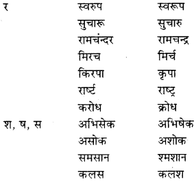 RBSE Class 9 Hindi व्याकरण शब्द-शुद्धि 3
