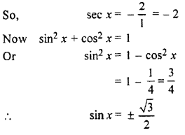 RBSE Solutions for Class 11 Maths Chapter 3 Trigonometric Functions Ex 3.2 