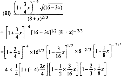 RBSE Solutions for Class 11 Maths Chapter 7 Binomial Theorem Ex 7.5