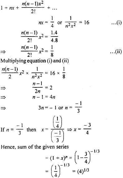 RBSE Solutions for Class 11 Maths Chapter 7 Binomial Theorem Ex 7.6 