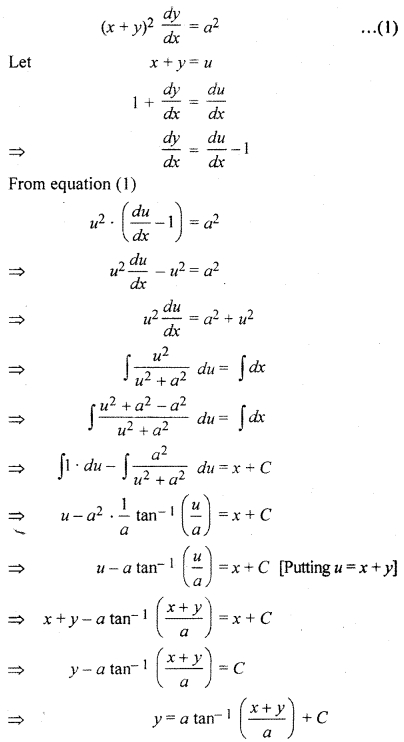 RBSE Solutions for Class 12 Maths Chapter 12 Differential Equation Ex 12.5