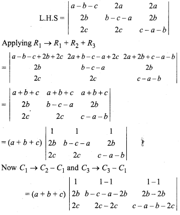 RBSE Solutions for Class 12 Maths Chapter 4 Determinants Miscellaneous Exercise