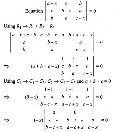 RBSE Solutions for Class 12 Maths Chapter 4 Determinants Miscellaneous Exercise