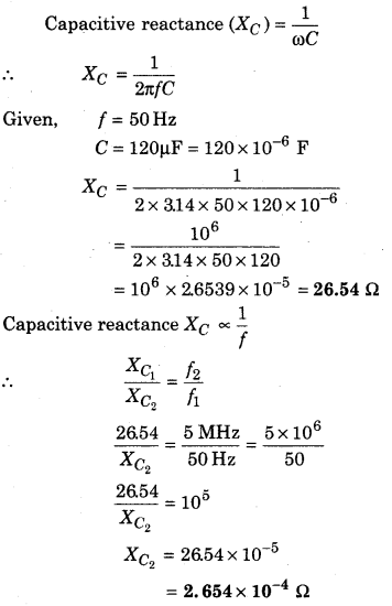 RBSE Solutions for Class 12 Physics Chapter 10 Alternating Current 40