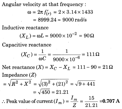 RBSE Solutions for Class 12 Physics Chapter 10 Alternating Current 47