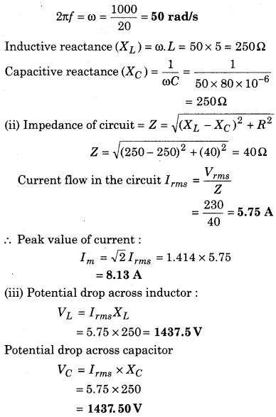 RBSE Solutions for Class 12 Physics Chapter 10 Alternating Current 51