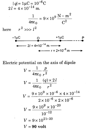 RBSE Solutions for Class 12 Physics Chapter 3 Electric Potential 74