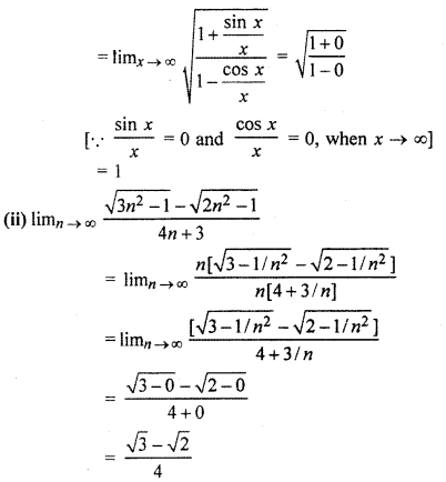 RBSE Solutions for Class 11 Maths Chapter 10 Limits and Derivatives