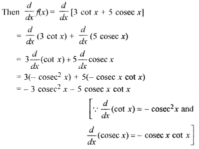 RBSE Solutions for Class 11 Maths Chapter 10 Limits and Derivatives 
