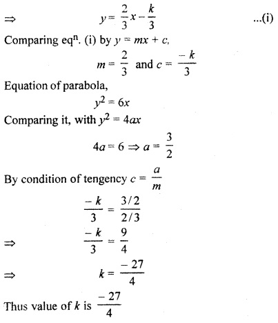 RBSE Solutions for Class 11 Maths Chapter 12 Conic Section Ex 12.4