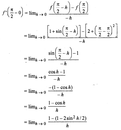 RBSE Solutions for Class 12 Maths Chapter 6 Continuity and Differentiability Ex 6.2