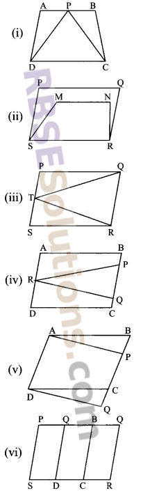 RBSE Solutions for Class 9 Maths Chapter 10 Area of Triangles and Quadrilaterals Ex 10.1