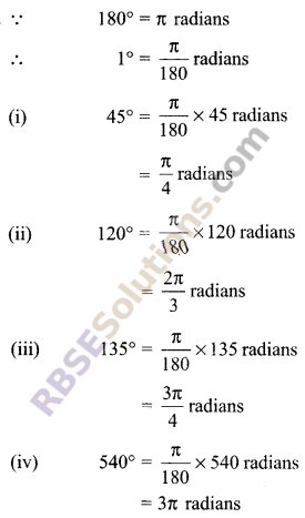 RBSE Solutions for Class 9 Maths Chapter 13 Angles and their Measurement