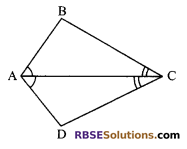 RBSE Solutions for Class 9 Maths Chapter 7 Congruence and Inequalities of Triangles Ex 7.1