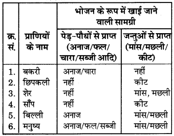 RBSE Solutions for Class 6 Science Chapter 1 भोजन के स्रोत 1