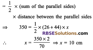 RBSE Solutions for Class 9 Maths Chapter 11 Area of Plane Figures Ex 11.3
