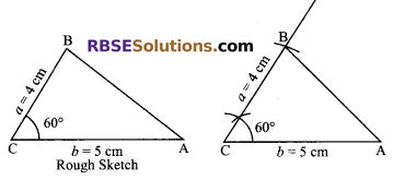 RBSE Solutions for Class 9 Maths Chapter 8 Construction of Triangles Ex 8.2