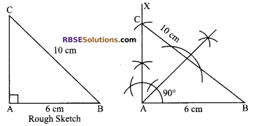 RBSE Solutions for Class 9 Maths Chapter 8 Construction of Triangles Ex 8.4