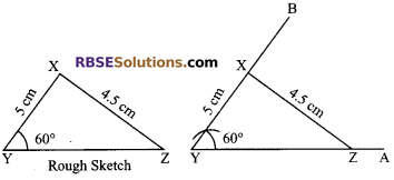 RBSE Solutions for Class 9 Maths Chapter 8 Construction of Triangles Ex 8.5