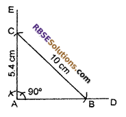 RBSE Solutions for Class 7 Maths Chapter 10 Construction of Triangles Additional Questions