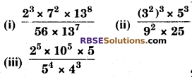 RBSE Solutions for Class 7 Maths Chapter 5 Powers and Exponents Ex 5.2
