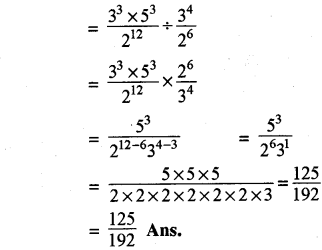 Rajasthan Board RBSE Class 8 Maths Chapter 3 Powers and Exponents Ex 3.1 21a