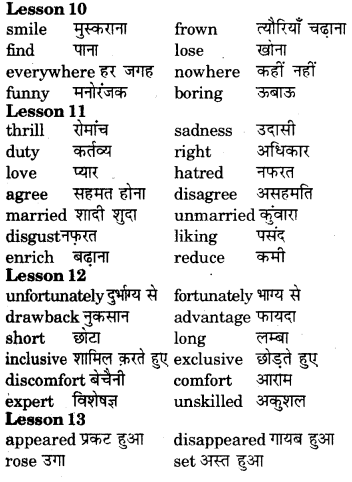 RBSE Class 7 English Vocabulary Opposites 7