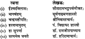 RBSE Class 12 Sanskrit लौकिकसाहित्यम्-राजस्थानस्य अर्वाचीनसाहित्यकार 1