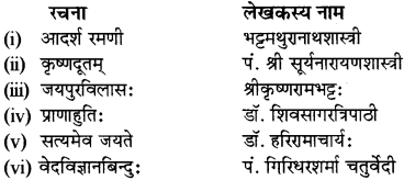 RBSE Class 12 Sanskrit लौकिकसाहित्यम्-राजस्थानस्य अर्वाचीनसाहित्यकार 2