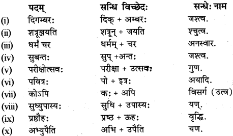 RBSE Class 12 Sanskrit व्याकरणम् सन्धिप्रकरणम् 2