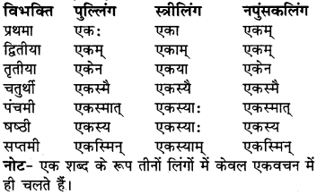 RBSE Class 6 Sanskrit व्याकरण संख्या रूप प्रकरणम् 4