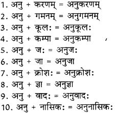 Sanskrit Upsarg Class 8 RBSE