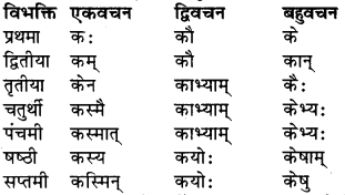 RBSE Class 9 Sanskrit व्याकरण रूप-प्रकरणम् 23
