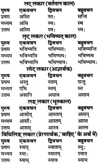 RBSE Class 9 Sanskrit व्याकरण रूप-प्रकरणम् 50