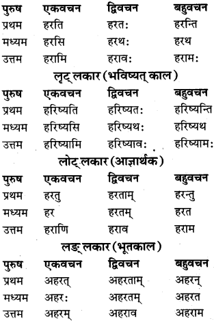 RBSE Class 9 Sanskrit व्याकरण रूप-प्रकरणम् 78