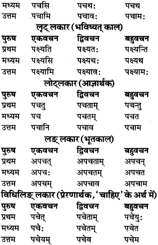 RBSE Class 9 Sanskrit व्याकरण रूप-प्रकरणम् 85