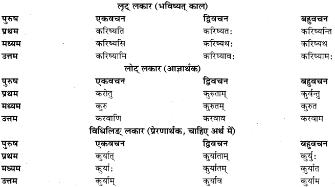 RBSE Class 11 Sanskrit व्याकरणम् धातुरूप प्रकरणम् 18