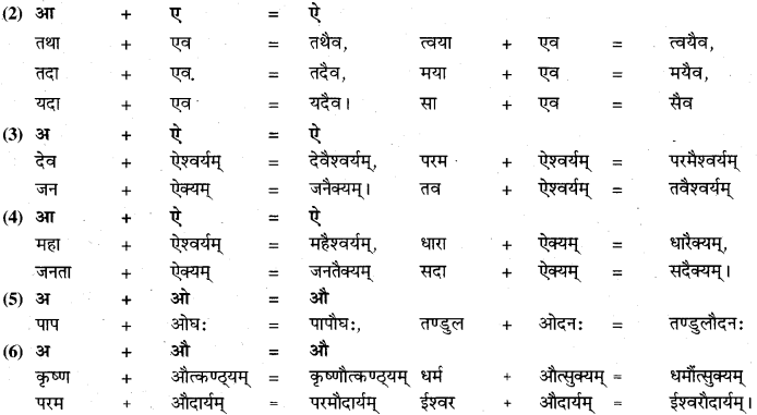 RBSE Class 11 Sanskrit व्याकरणम् सन्धि प्रकरणम् 10