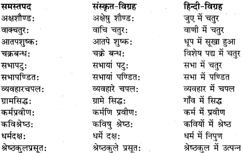 RBSE Class 11 Sanskrit व्याकरणम् समास प्रकरणम् 14