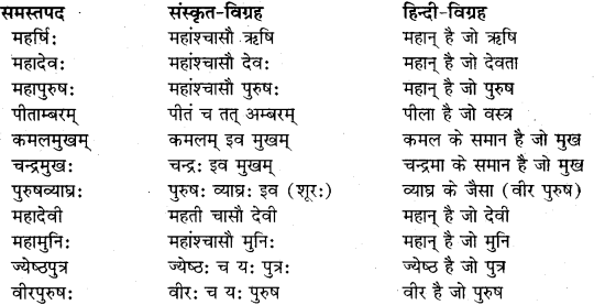 RBSE Class 11 Sanskrit व्याकरणम् समास प्रकरणम् 16