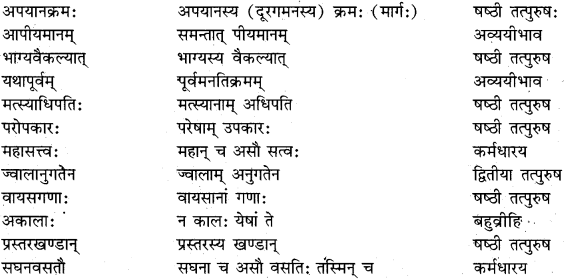 RBSE Class 11 Sanskrit व्याकरणम् समास प्रकरणम् 34