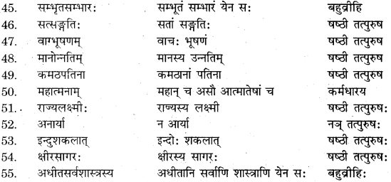 RBSE Class 11 Sanskrit व्याकरणम् समास प्रकरणम् 4