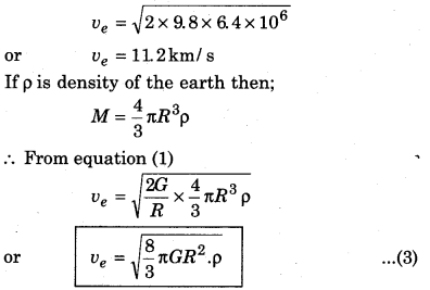 RBSE Solutions for Class 11 Physics Chapter 6 Gravitation 5