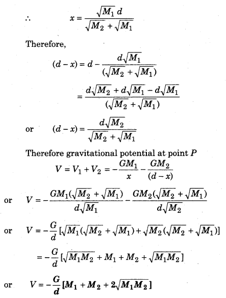 RBSE Solutions for Class 11 Physics Chapter 6 Gravitation 51