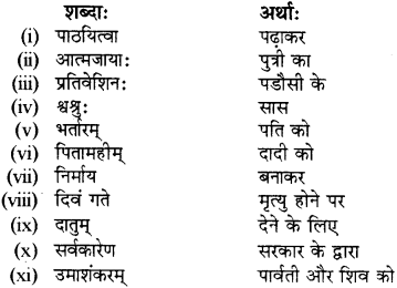 RBSE Solutions for Class 12 Sanskrit विजेत्र Chapter 14 पितामही मिलिता 8