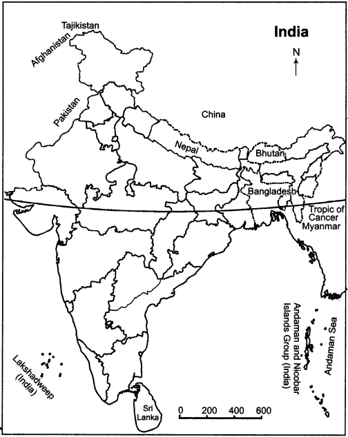 RBSE Solutions for Class 11 Indian Geography Chapter 1 India Location, Extent & Situation img-1