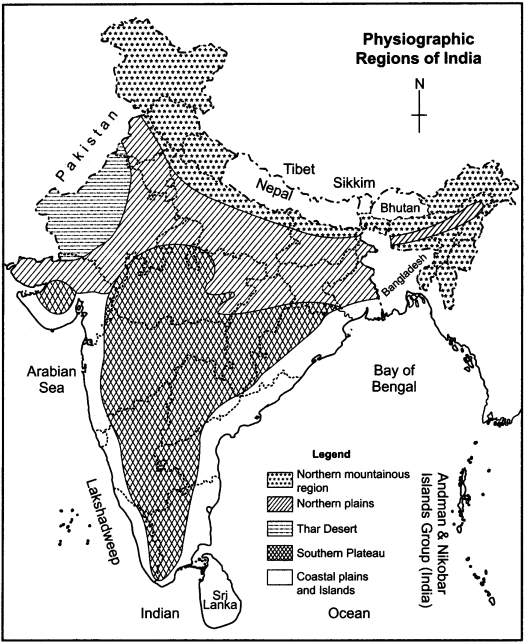 RBSE Solutions for Class 11 Indian Geography Chapter 4 India Structure Relief and Physiographic Regions img-1