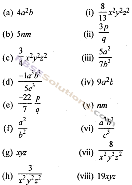 RBSE Solutions for Class 7 Maths Chapter 13 बीजीय व्यंजक In Text Exercise 