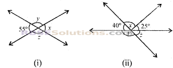 RBSE Solutions for Class 7 Maths Chapter 7 कोण एवं रेखाएँ Additional Questions 